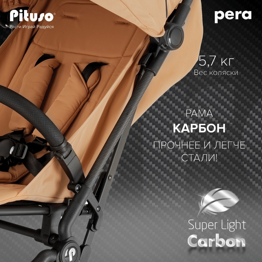Коляска прогулочная Pituso Pera Carbon 2024 фото 7