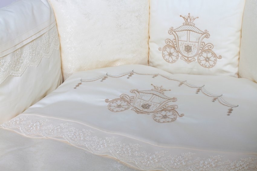 Комплект для круглой (овальной) кроватки Lappetti "Инфанты" арт.6046 фото 2