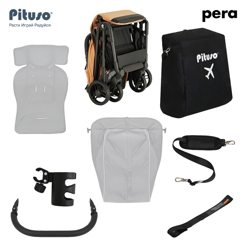 Коляска прогулочная Pituso Pera Carbon 2024 фото 16
